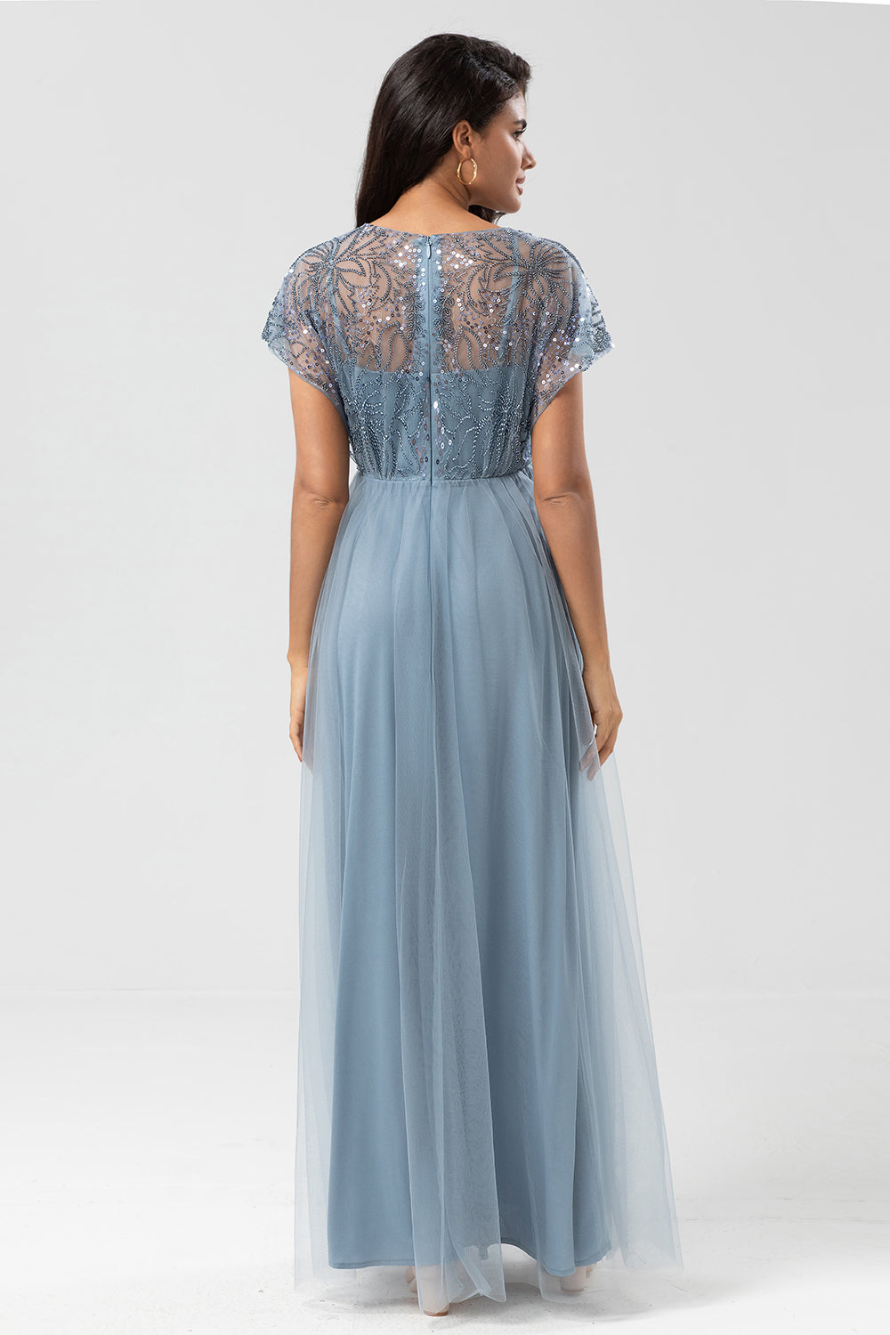 Bringing the Charm A-Line Sage Maternity Bridesmaids Dresses with Sequins
