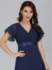Navy Blue Plus Size Bridesmaid Dresses for Wedding Party-Mei