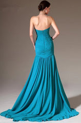 Backless Evening Dresses Mermaid Sweetheart Chiffon Plus Size Long Formal Party Evening Gown Prom Dresses Robe De Soiree