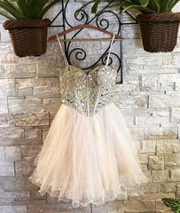 Cute sweetheart tulle short prom dress, homecoming dress