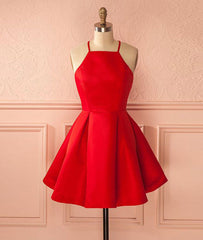 Cute red short prom dress, cute red homecoming dress