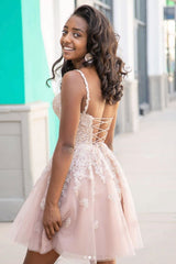 Cute sweetheart tulle lace short prom dress lace homecoming dress