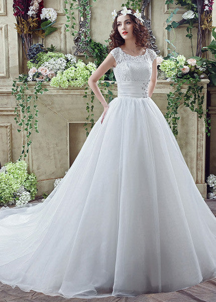 Ball Gown Wedding Dresses With Rhinestones