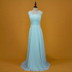 Sky Blue A-line Multi-Way Wrap Chiffon Long Bridesmaid Dress-CHRIS
