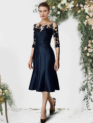 Mother of the Bride Dress with Pleats Appliques