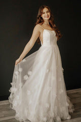 White tulle long prom dress white tulle formal dress