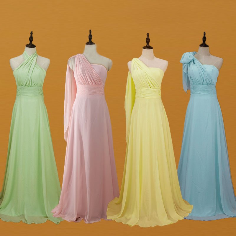 Multi Ways Convertible Chiffon Bridesmaid Dresses-CHRIS