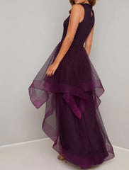A-Line Elegant Prom Dress Jewel Neck Sleeveless