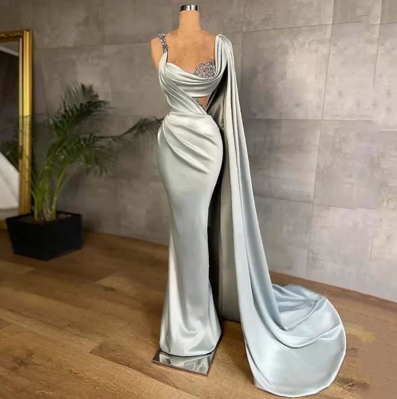 Luxury Evening Dresses Sheath Sweetheart Floor Length Beaded Long Turkey Dubai Saudi Arabic Evening Gown Prom Dresses