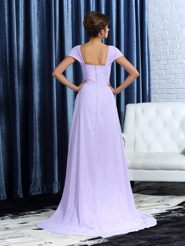 A-Line/Princess Straps Beading Sleeveless High Low Chiffon Mother of the Bride Dresses