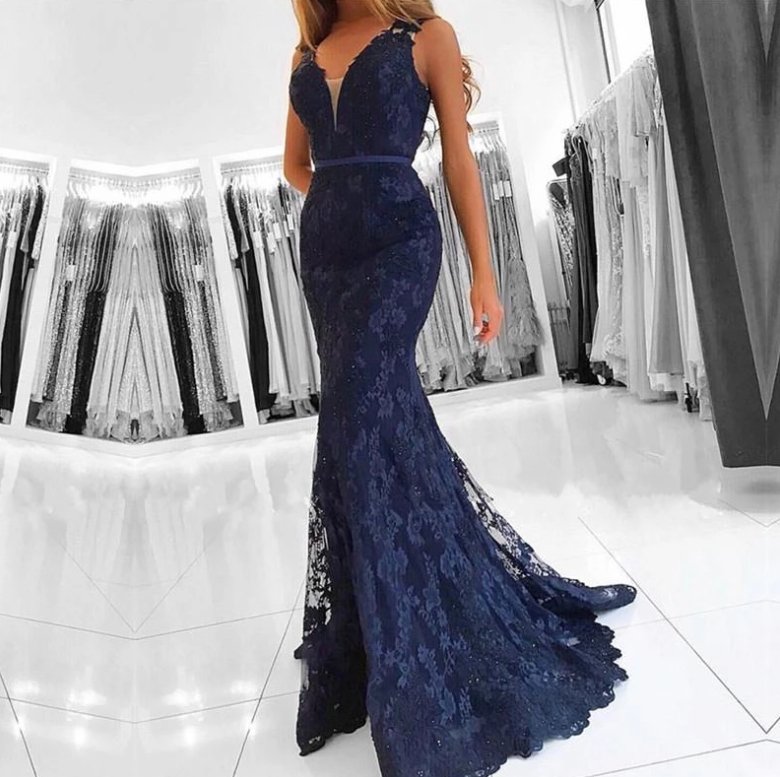 Black Robe De Soiree Mermaid V-neck Appliques Lace Beaded See Through Sexy Long Prom Dresses Prom Gown Evening Dresses