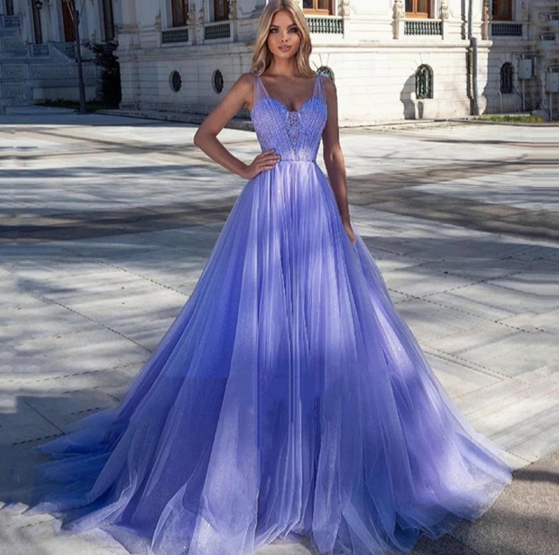 Sparkle A-Line Light Purple Sweetheart Evening Dress 2021 Women Prom Lace Up Back Party Gowns Sleeveless Tulle Robes De Soirée