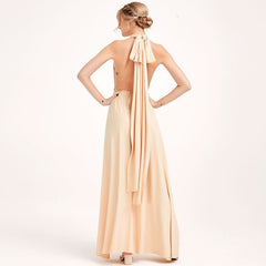 Champagne Gold Infinity Wrap Bridesmaid Dresses Endless Way Convertible Maxi Dress