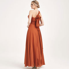 Burnt Orange CONVERTIBLE Chiffon Bridesmaid Dress-CHRIS