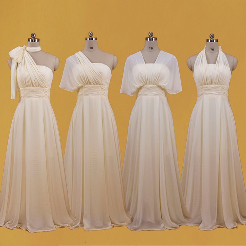 Multi Ways Convertible Chiffon Bridesmaid Dresses-CHRIS