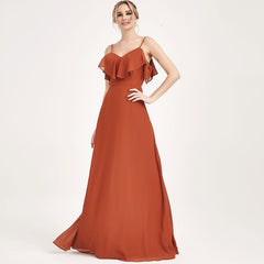 Burnt Orange CONVERTIBLE Bridesmaid Dress-ZOLA