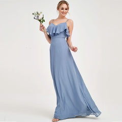 Dusty Blue CONVERTIBLE Bridesmaid Dress-ZOLA