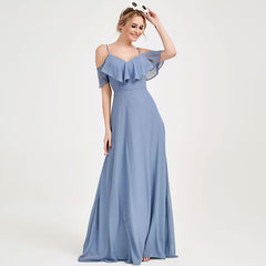 Dusty Blue CONVERTIBLE Bridesmaid Dress-ZOLA