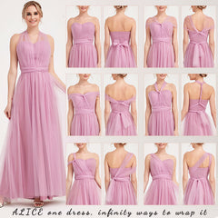 Dusty Pink MULTI WAY Sweetheart Tulle Bridesmaid Dress-ALICE