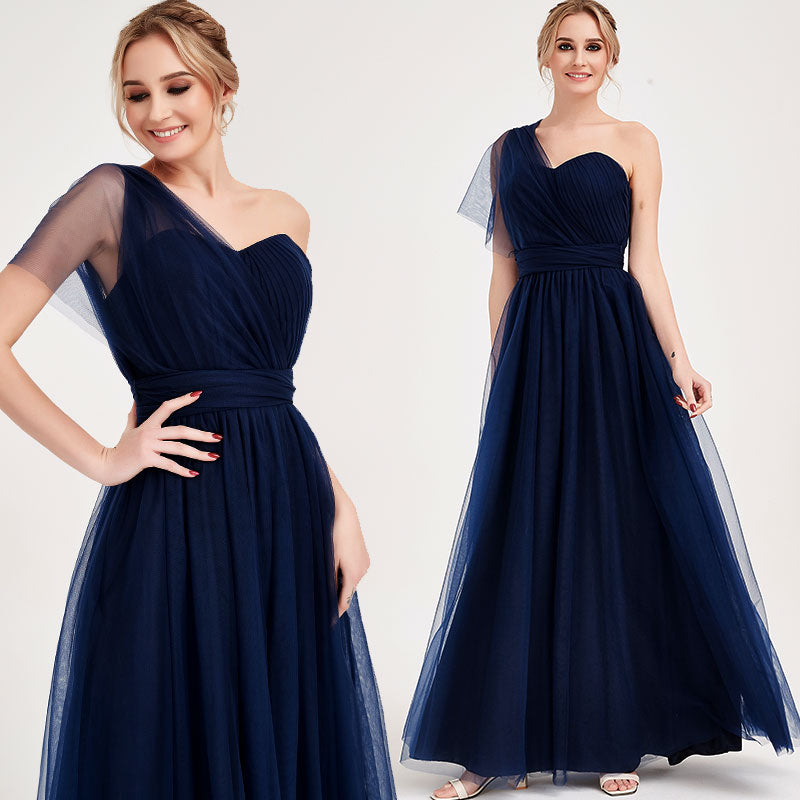 Navy Blue MULTI WAY Sweetheart Tulle Bridesmaid Dress-ALICE