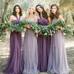 Mix Match Purple MULTI WAY Sweetheart Tulle Bridesmaid Dress-ALICE