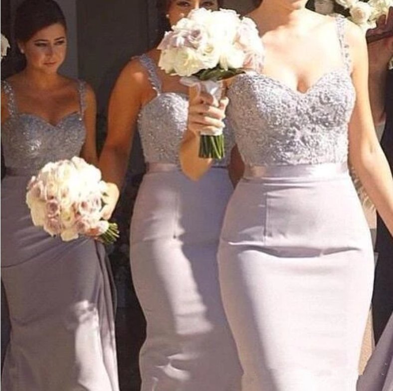 Cheap Bridesmaid Dresses For Women Mermaid Spaghetti Straps Appliques Beaded Long Under 50 Wedding Party Dresses
