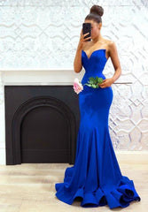 Royal Blue Bridesmaid Dresses For Women Mermaid V-neck Backless Long Cheap Under 50 Wedding Party Dresses