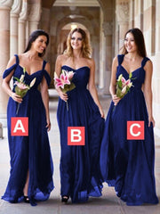 A-Line/Princess Chiffon Floor-Length Sleeveless Bridesmaid Dresses