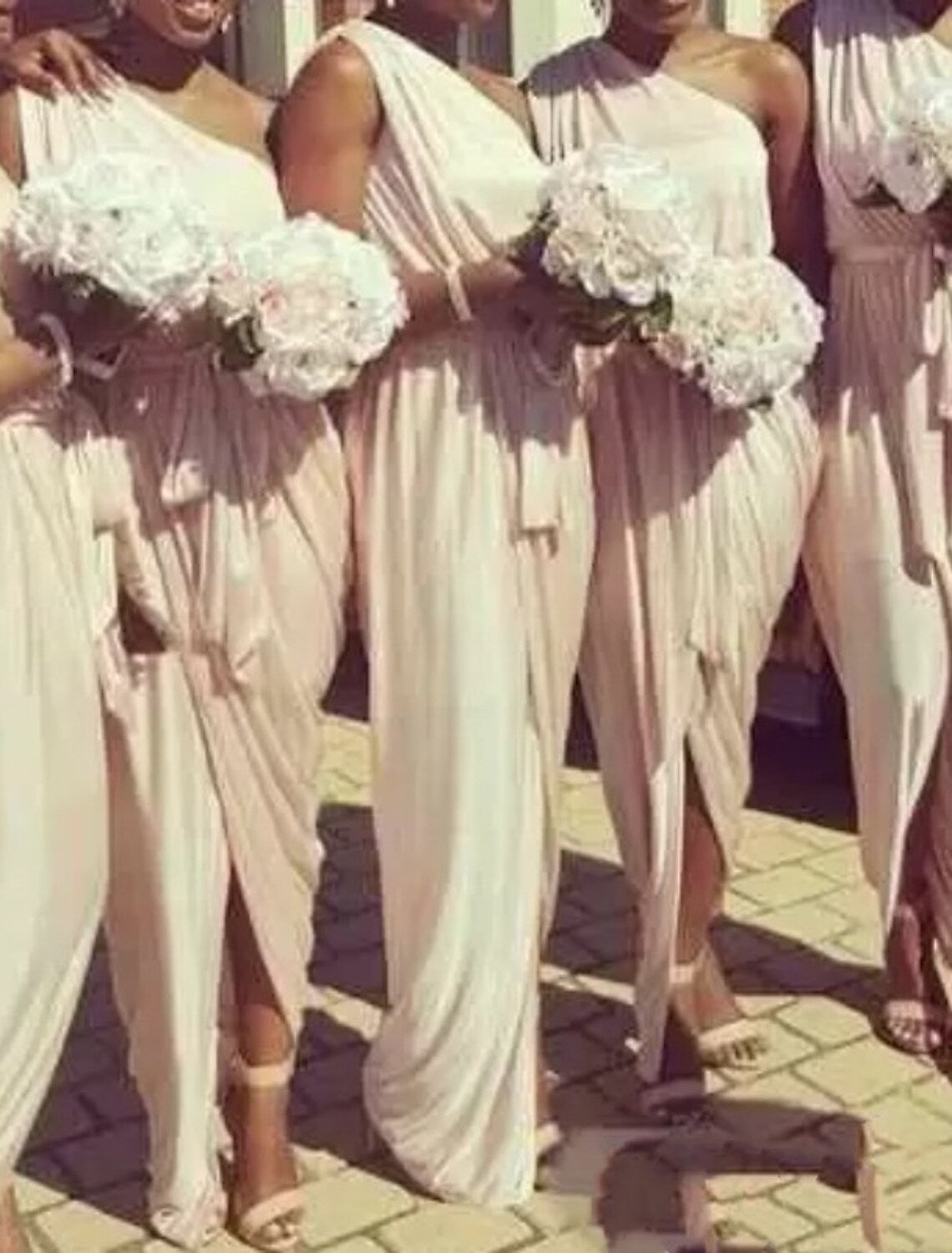 Sheath / Column Bridesmaid Dress V Neck Short Sleeve Elegant Ankle Length Spandex with Split Front / Solid Color